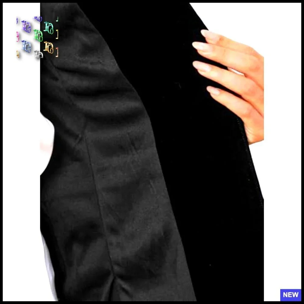Velvet Blazer Vintage Business Casual Jacket Long Sleeve Notch Lapel